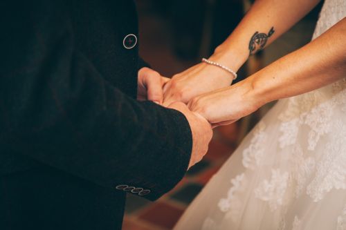 people couple holding hands