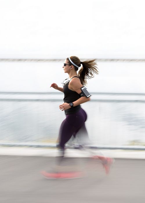 people woman running