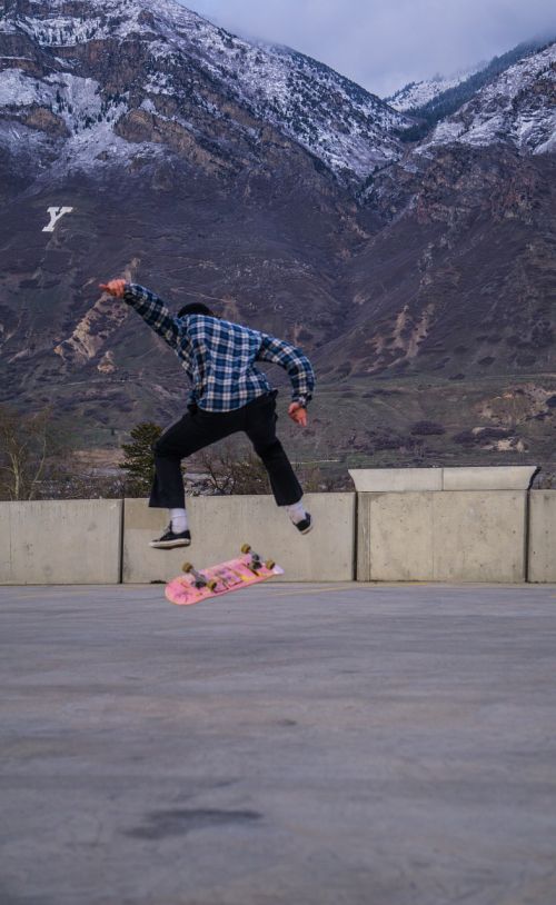 people man skateboarding
