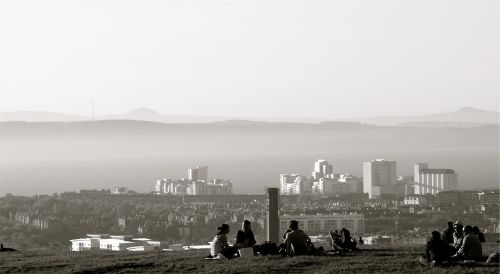 people sitting grass