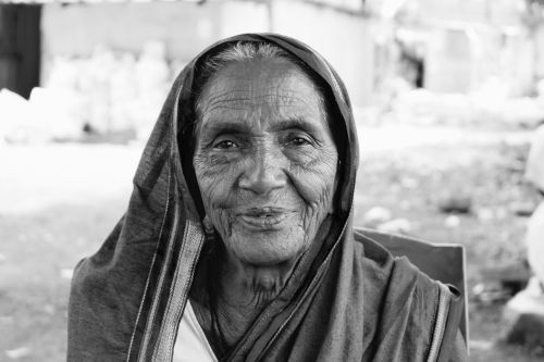 people old indian woman eyes