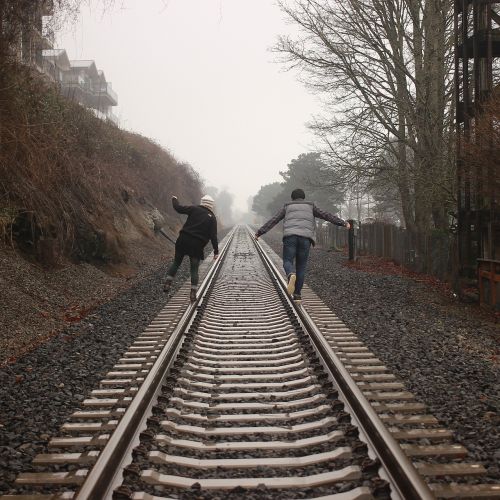 people train tracks railroad