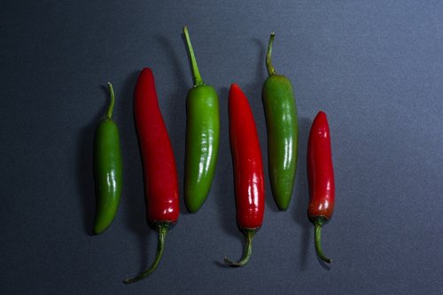 pepper  green  red