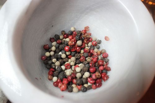 peppercorns mortar ingredient