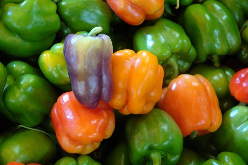 peppers green red