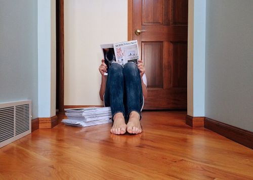 person young reading