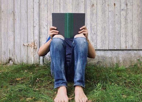 person young reading