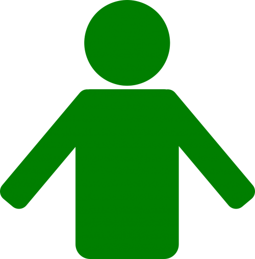 person symbol green