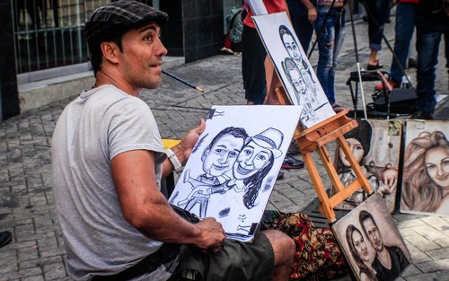 person  drawing  art