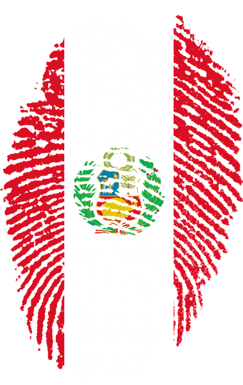 peru flag fingerprint