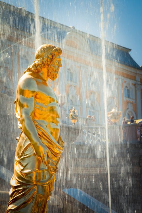 peterhof st petersburg russia fountain