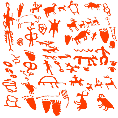petroglyph art symbols  art  rock