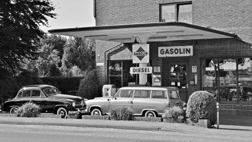 petrol stations oldtimer old gas station