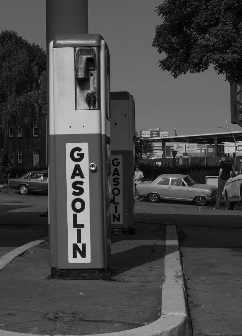 petrol stations retro retro look