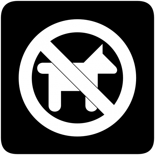 pets not allowed forbidden