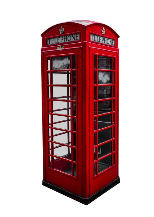 phone booth  english  isolated