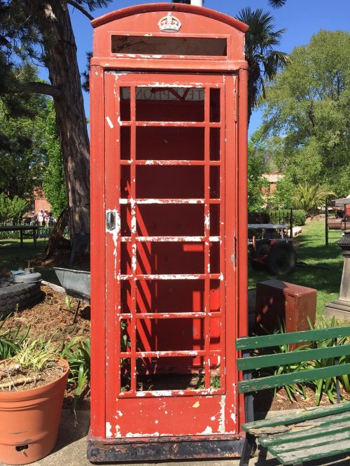 phone box telephone red