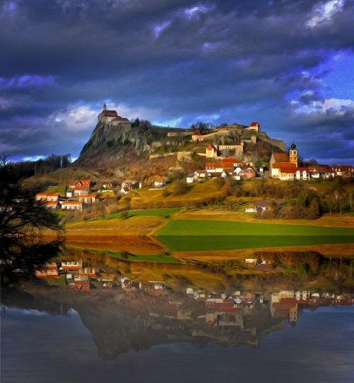 photo art castle landscape