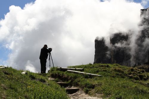 photographer clouds landscape