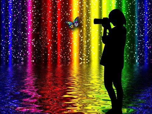 photographer  silhouette  colors