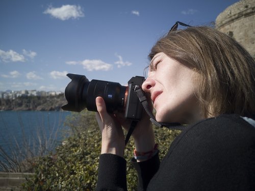 photographer  machine  woman