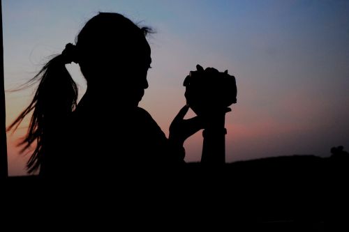 photographer female silhouette