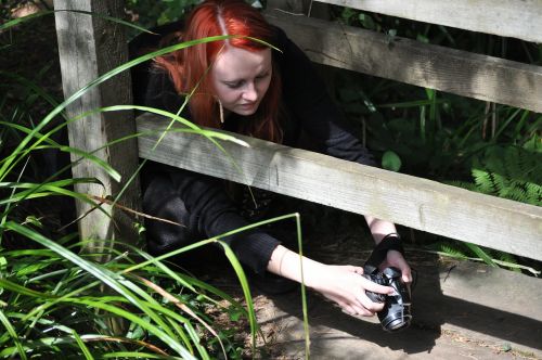 photographer female concentration