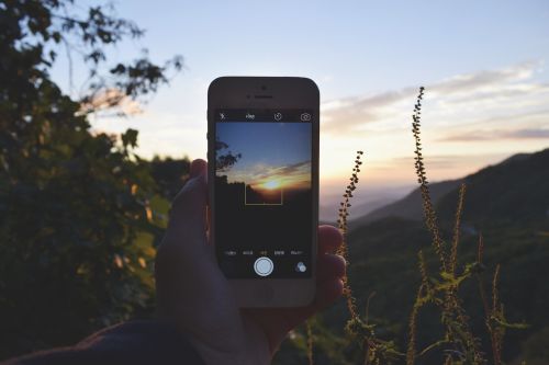 photography smartphone display