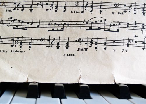 notes piano sheet music