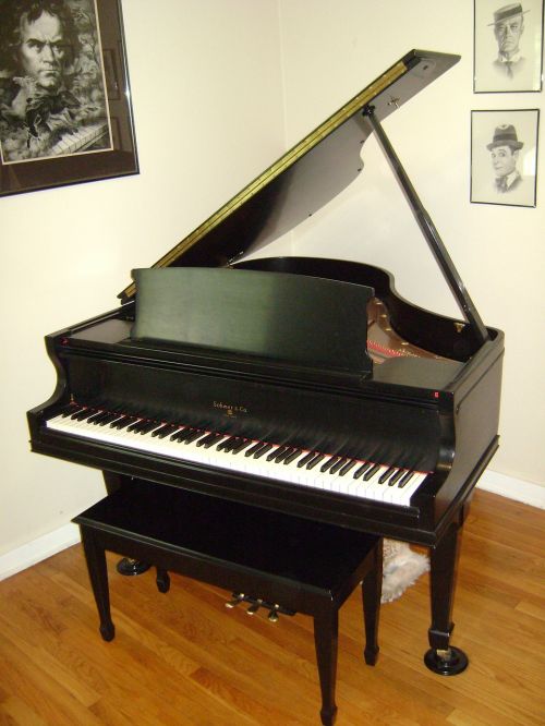 piano grand piano black