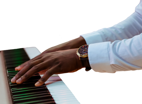 piano keyboard hands