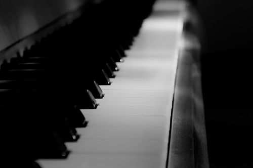 piano button black and white