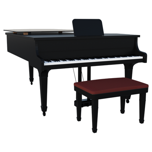 piano  stool  black