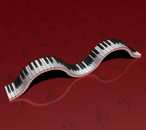 piano  keyboard  wavy