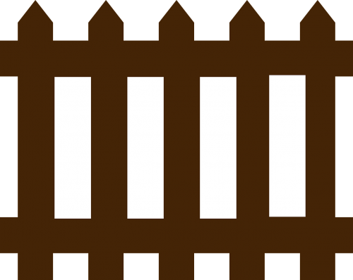 picket fence brown wood