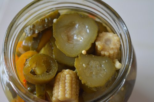 pickle  corn  jar