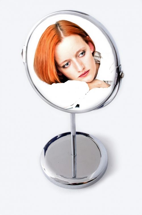 Picture Of Woman In The Mirror