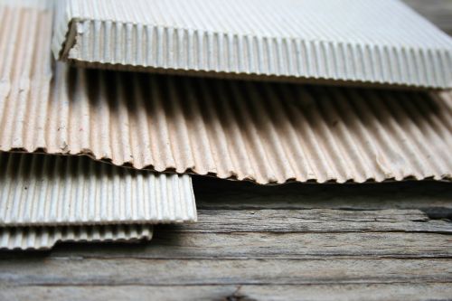 Pieces Of Corrugated Cardboard