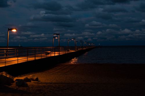 pier ocean sunset