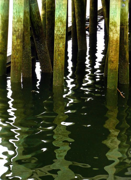 pier poles mirroring