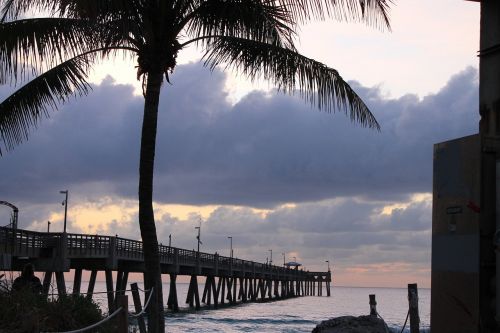 pier beach sunrise