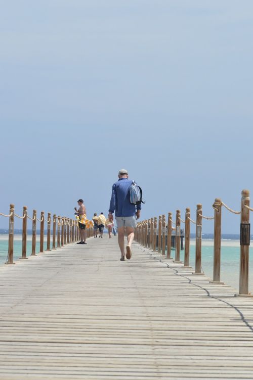 pier walking sea