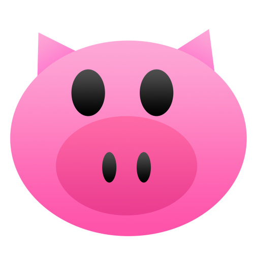 pig pink happy