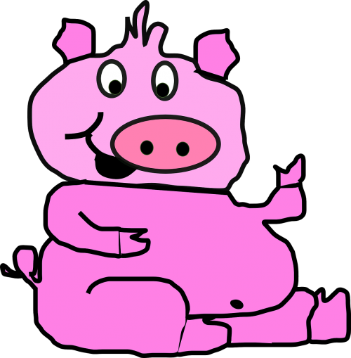 pig smiley pink