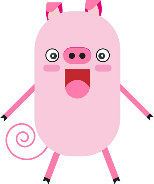 pig  cartoon character  figure