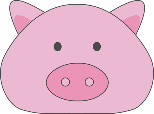 pig  pig face  pig illustration