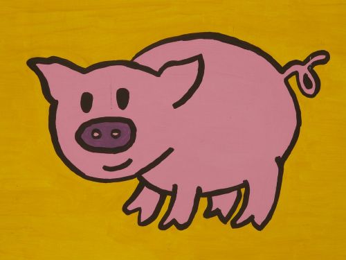 pig cartoon character drawing