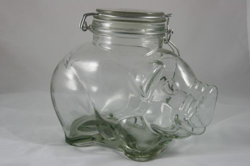 Pig Snap Mason Jar Glass