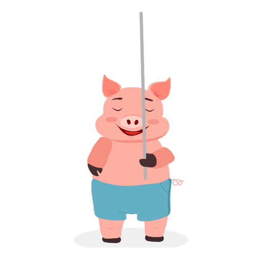 piggy  pig  flag