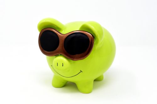 piggy bank sunglasses cool